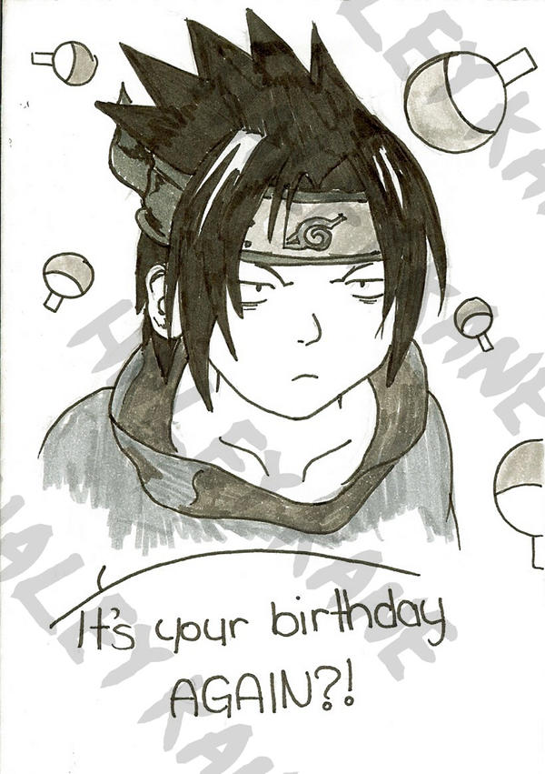 Sasuke Birthday Card