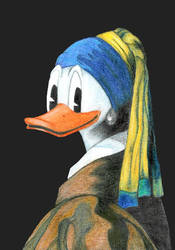 Duck with a pearl earring
