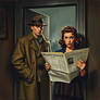 1940s Noir Portrait - Realistic Painting - A Dete