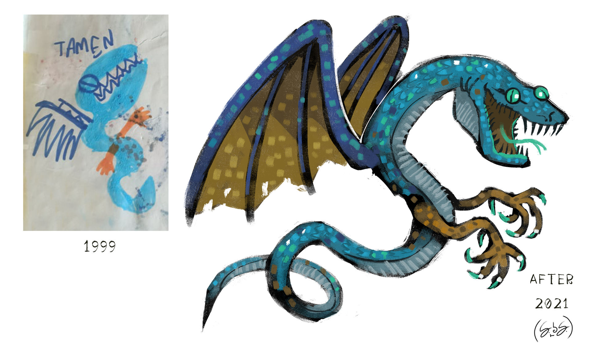 Before and After: Tamen by MisterFeelgood on DeviantArt