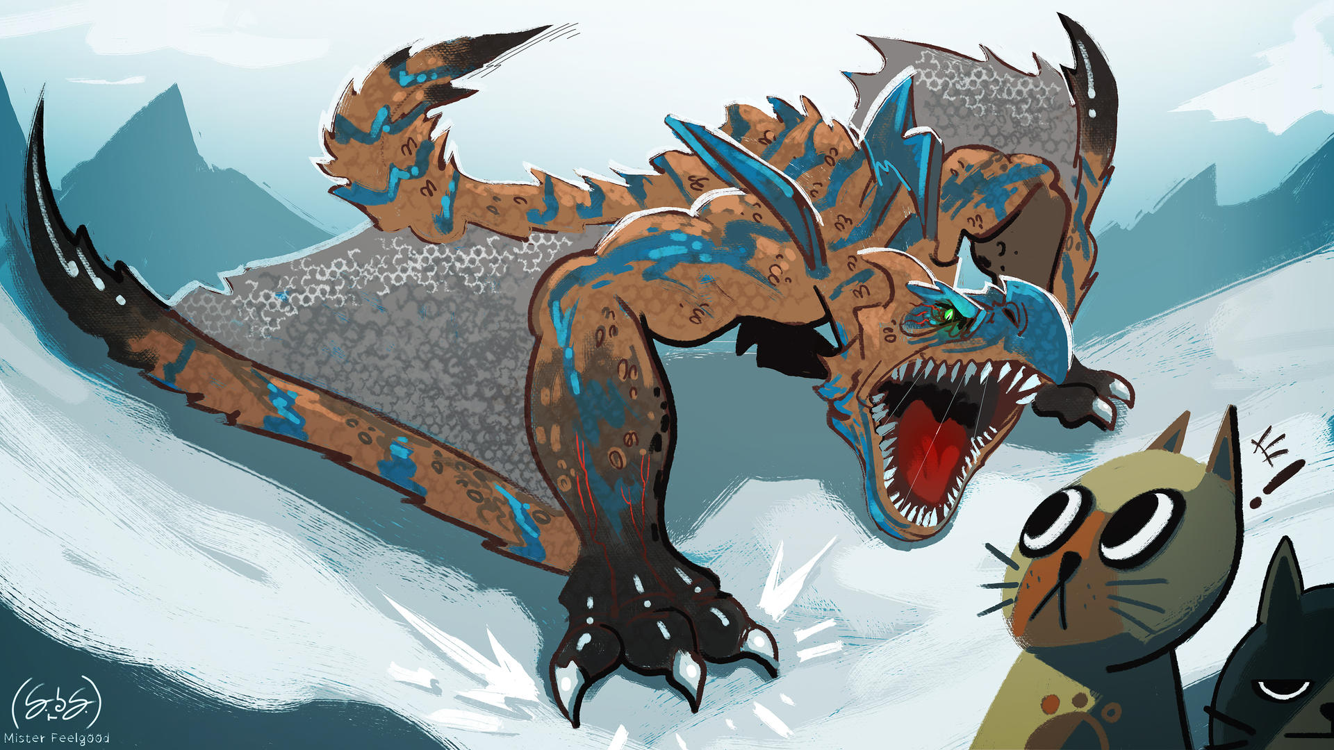 Yigrex Background Monster Hunter Tigrex by MisterFeelgood on DeviantArt