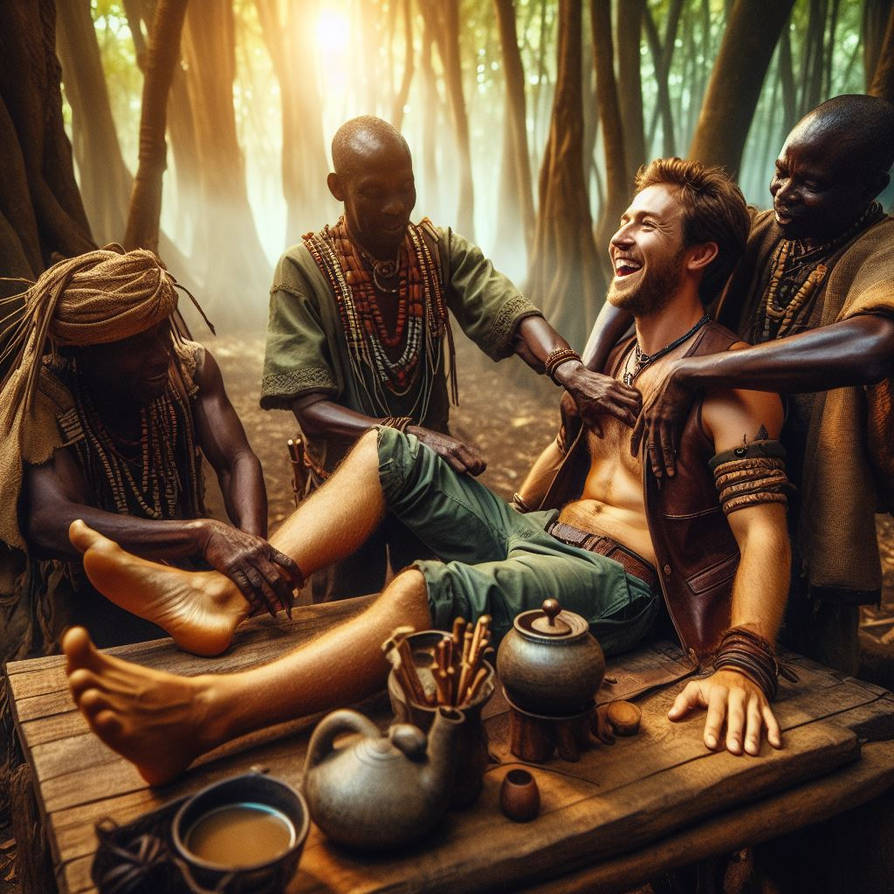 Man made his encounter with the tickle tribe part2 by ticklingfeets on ...