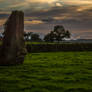 Long meg at the sunset