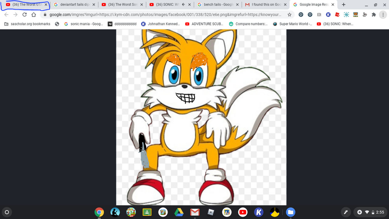 You remember Bench Tails right by sonicboi10146 on DeviantArt