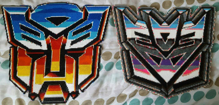 Unframed Transformers/Decepticons logos