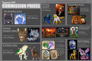 Current Commission Prices (Summer/Fall '17)