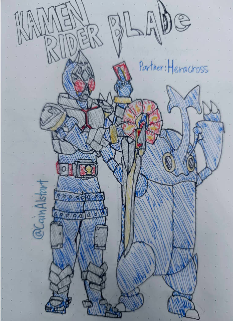 Kamon Rider Pokémon Kamen Rider with Pokemon #1: Blade and Heracross. by CainAlstart on ...