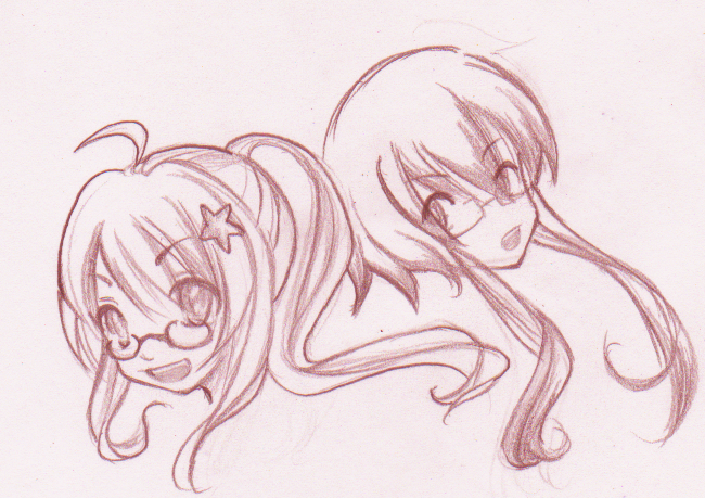 Sketch- Miharu and Haruhi