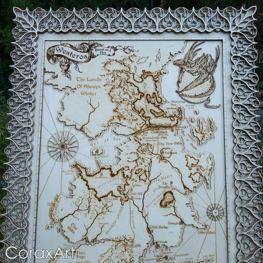 Game Of Thrones Map,Westeros Map by CoraxArt on DeviantArt