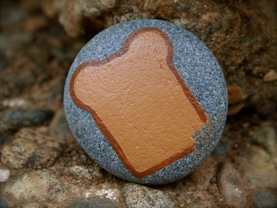 Toast Rocks Painted painted rocks - toast by countess-shalott on DeviantArt