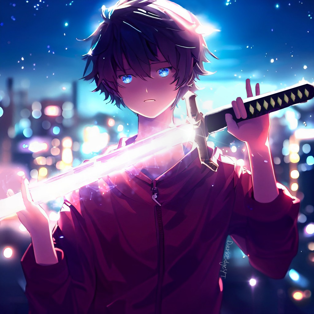 Anime Boy Katana Wallpaper, Digital Art by DarkEdgeYT on DeviantArt