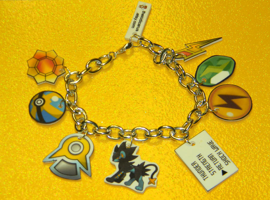 POKEMON CUSTOM Electric Element charm bracelet