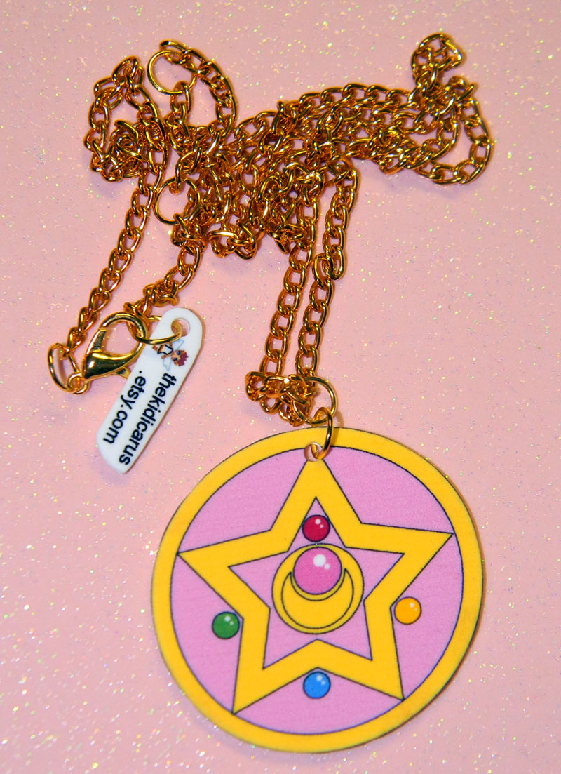 Sailor moon crystal star compact necklace