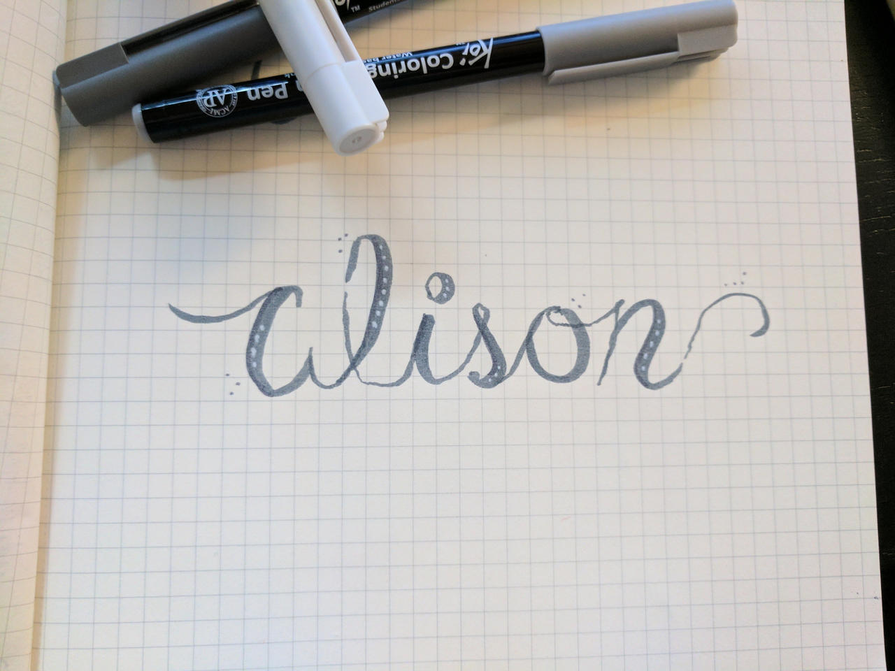Alisson Cursive Writing calligraphy sketch alison by alisonmf on DeviantArt