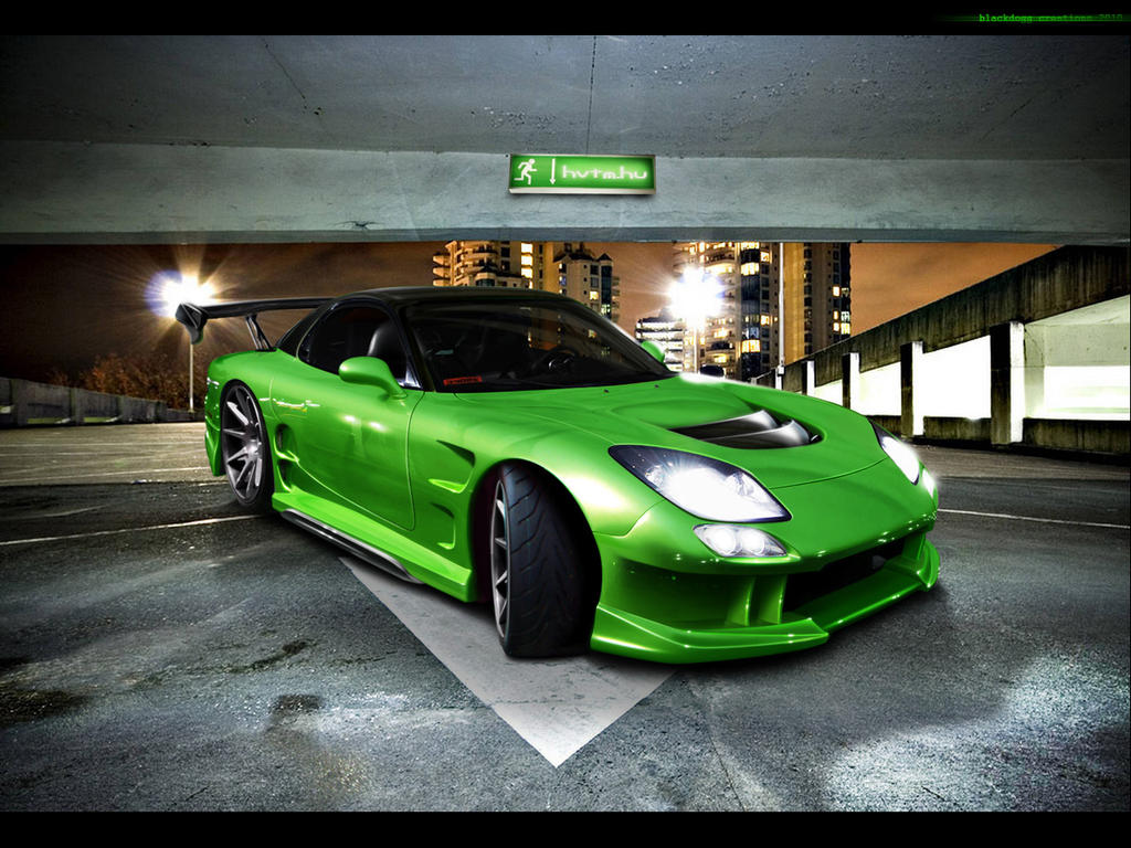 Factory Green Rx7 Mazda RX7 Green Monsta by blackdoggdesign on DeviantArt