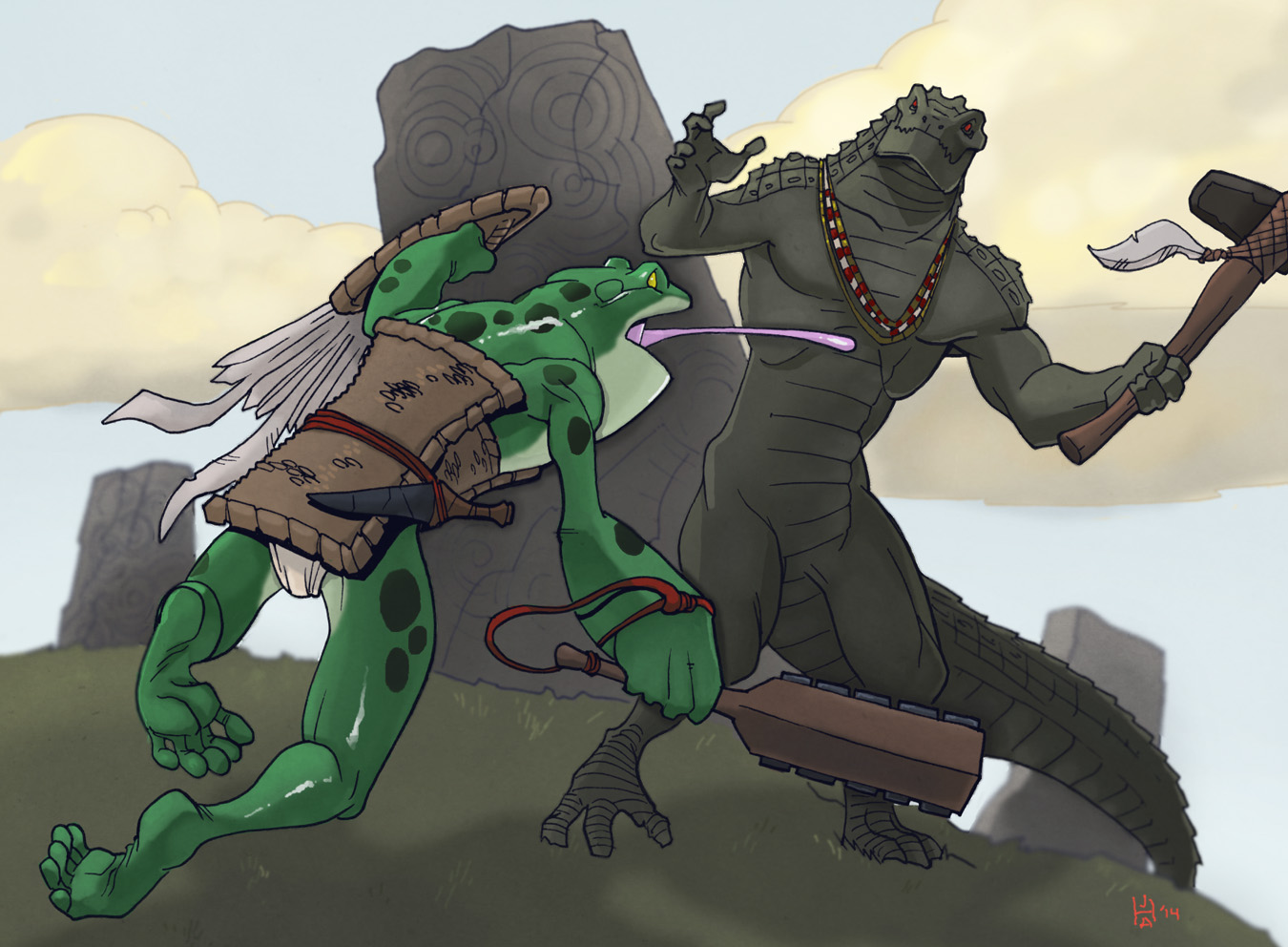 Bullywug versus lizard folk - shobu!