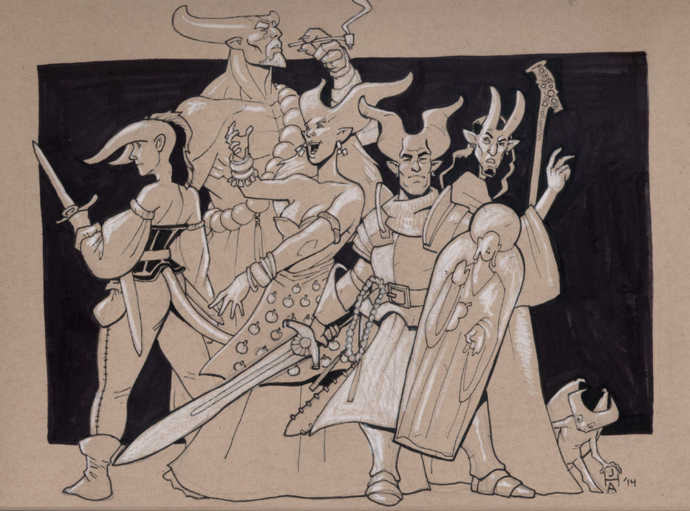 Inktober tieflings