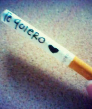 love cigarette? or I love you?