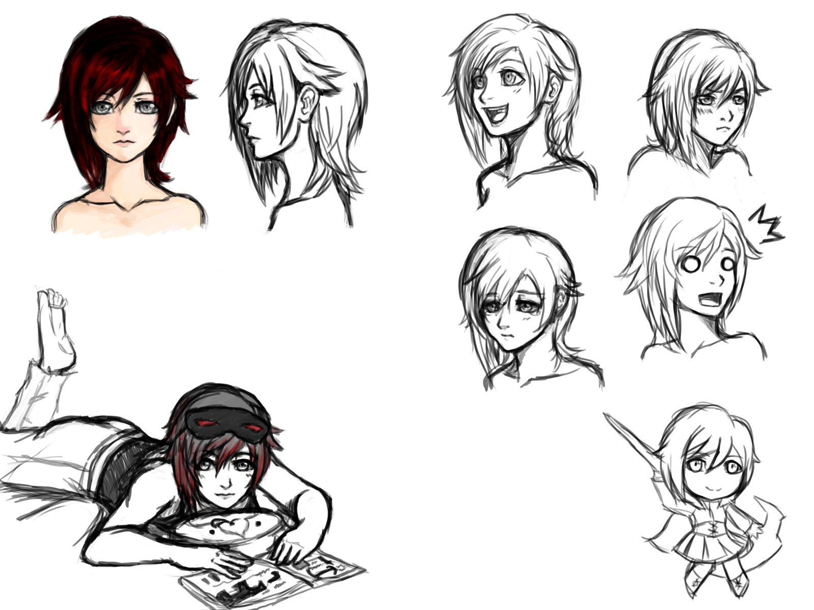 Rwby faces doodles 01