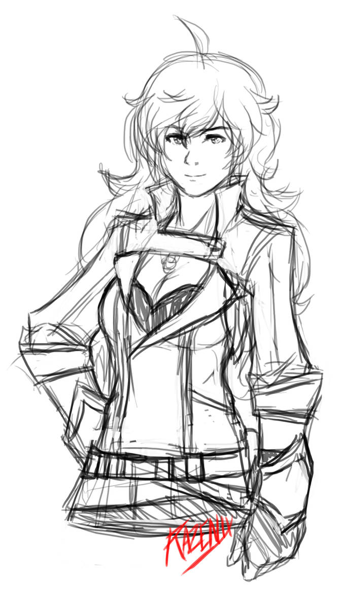 Ruby Hunter Scetch Rwby Yang hunter sketch by Razenix-Angel on DeviantArt