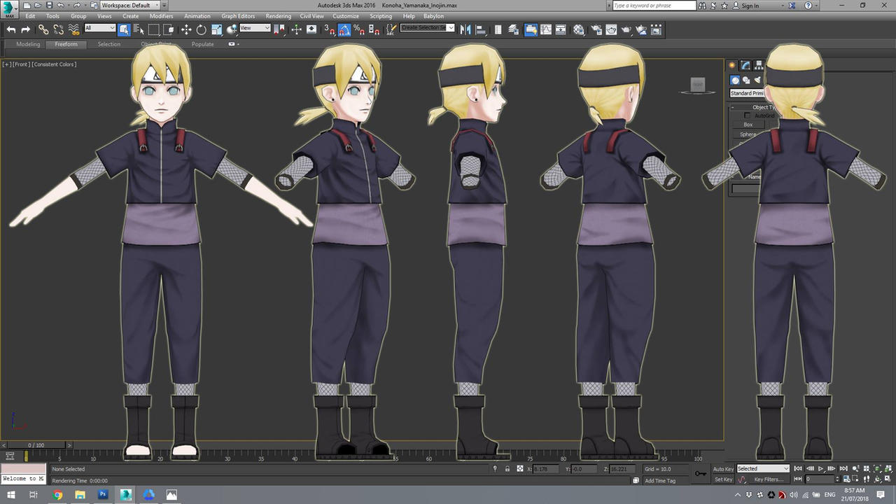 3D Yamanaka Inojin Low Polygon Work in Progress by neilcatorce on ...