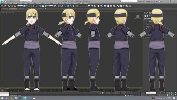 3D Yamanaka Inojin Low Polygon Work in Progress