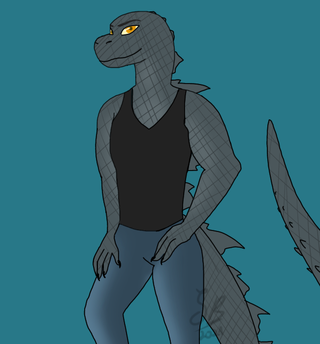 Humanized Godzilla Anthro Godzilla by HaniDigiart on DeviantArt