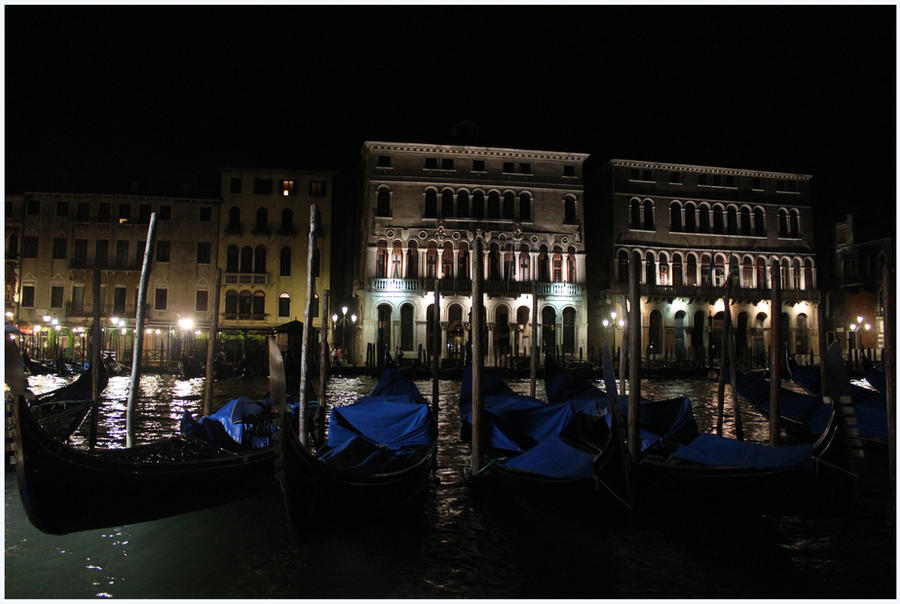 Gondolas at Night