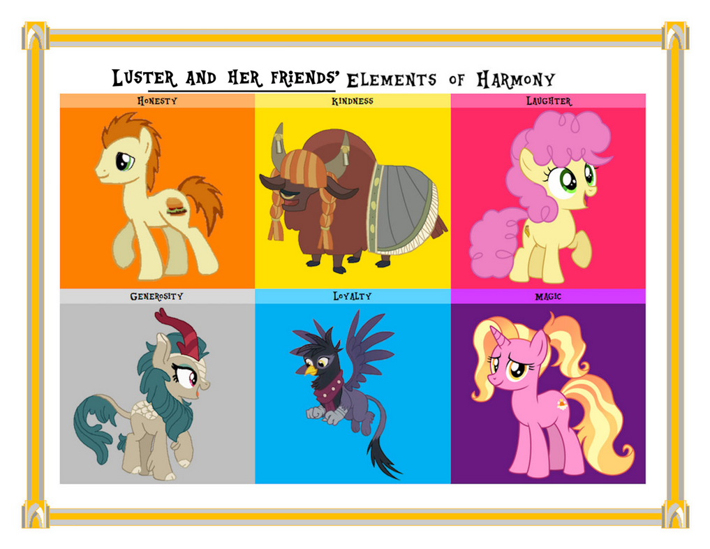 Luster and her friends' Elements of Harmony by iamnater1225 on DeviantArt