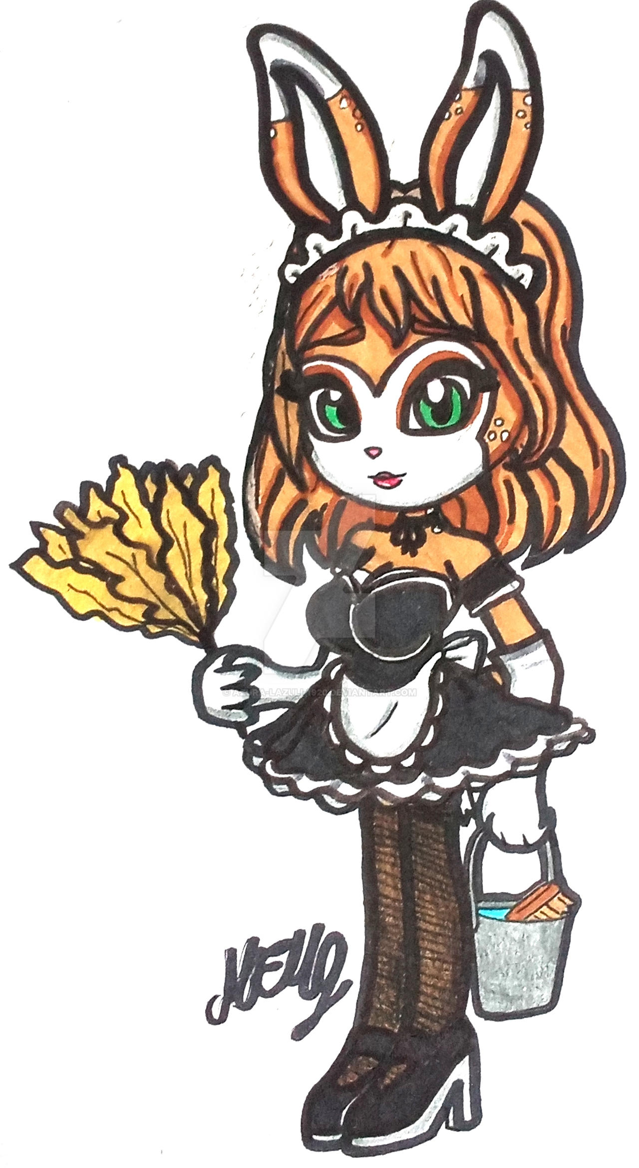 Holly the bunny (maid costume, Crash oc) by Azura-Lazuli-1920 on DeviantArt