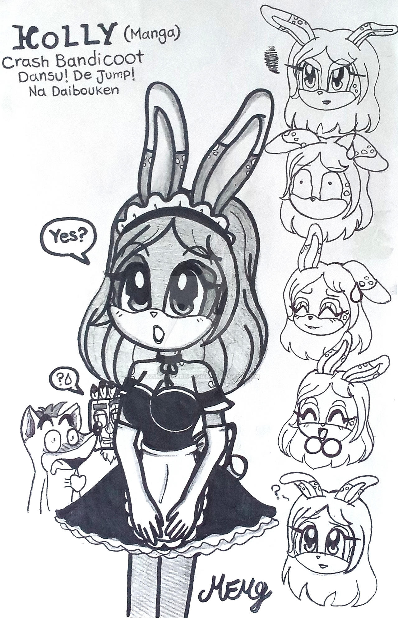 Crash Bandicoot's Manga Holly (Manga Version) by AzuraLazuli1920 on