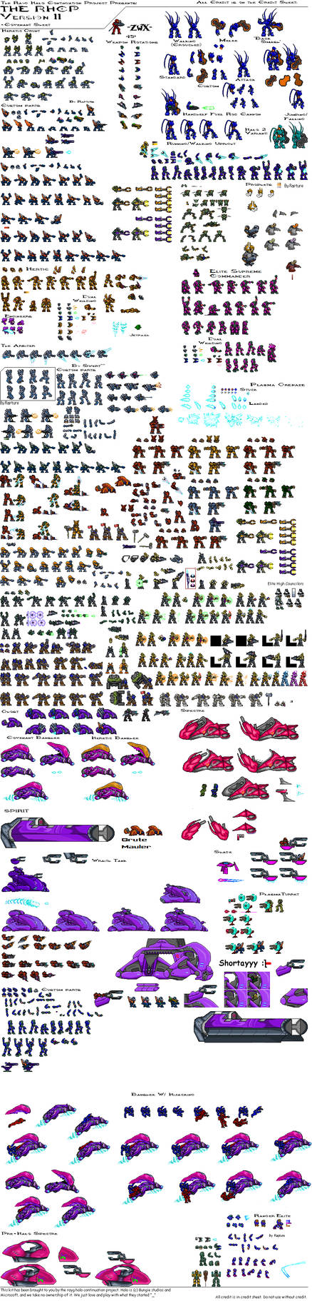 Halo 3 The Covenant Sprite Sheet