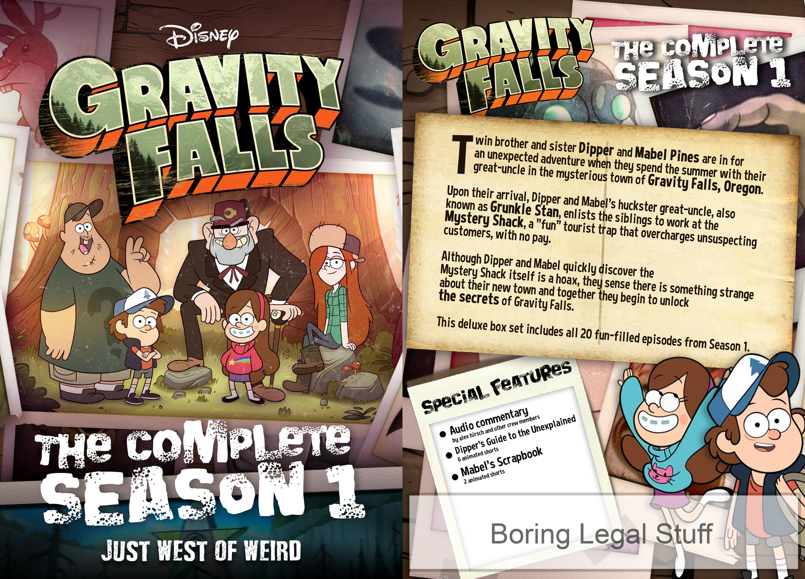 Unofficial Gravity Falls Season 1 Cover Art Mockup