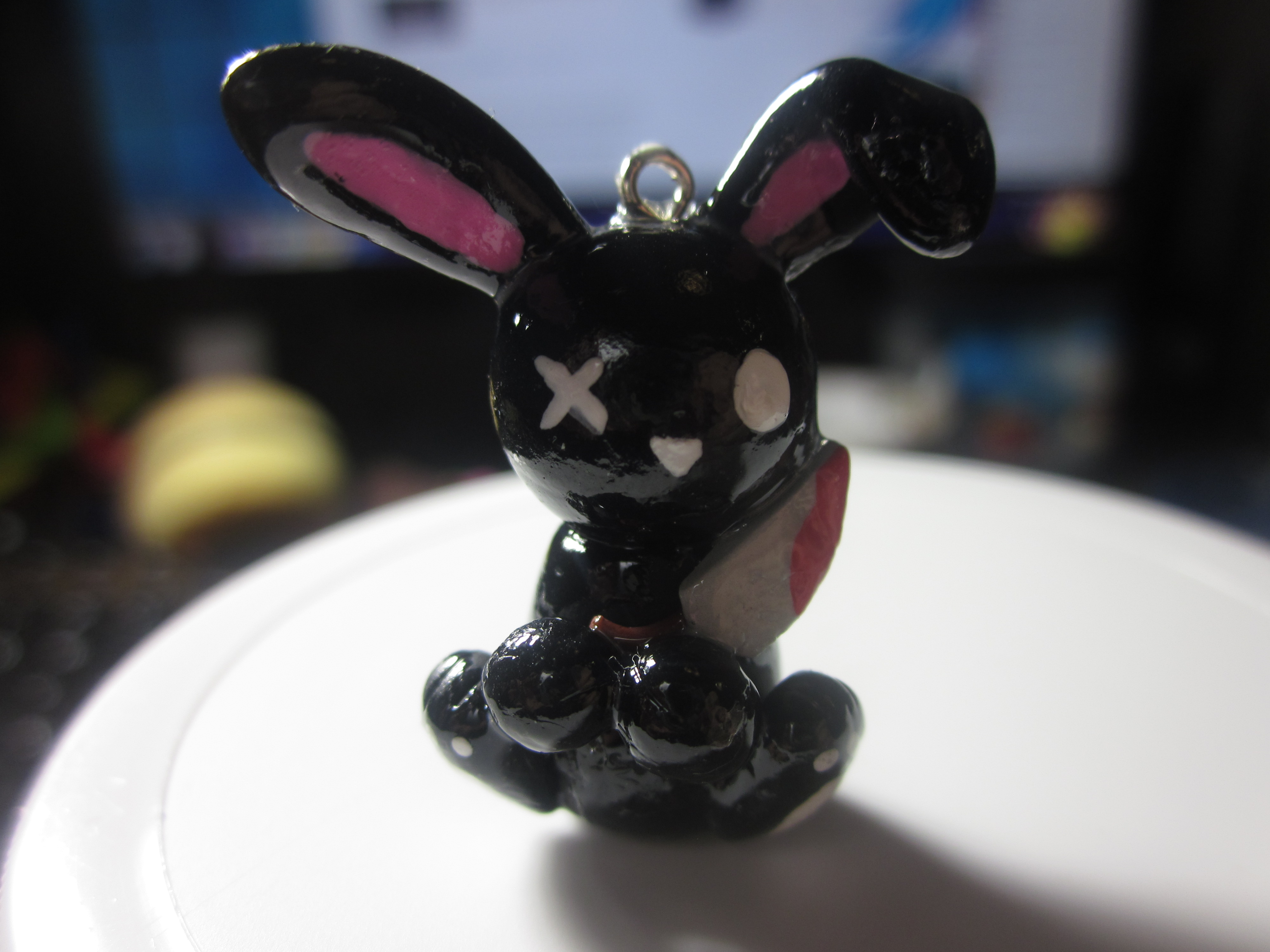 Polymer Clay Halloween Bunny Charm