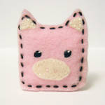 felt piggy brooch by coonies