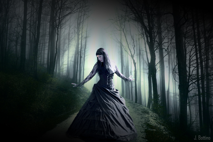 Goth Goddess In The Forest by liowmolko on DeviantArt