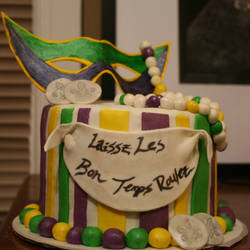 Mardi Gras Cake