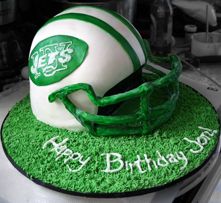 JETS Helmet Cake