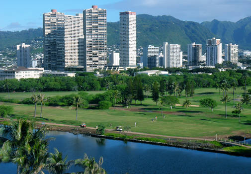 Golfing at Ala Wai