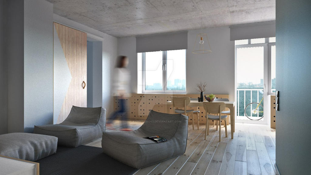 Loft Interior 1 by AVMstudio43 on DeviantArt