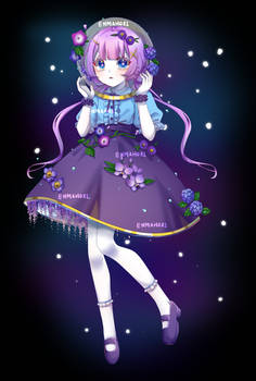 [Open] Adoptable Auction Purple space Flower