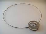 Stainless steel pendant by littleredbug