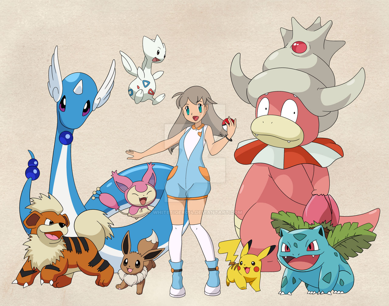 Pokemon OC- Rival Aloise by WhiteTiger014 on DeviantArt