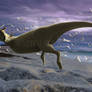 An albino Carnotaurus surprising a flock of Lectav