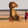 Allosaurus and masai man