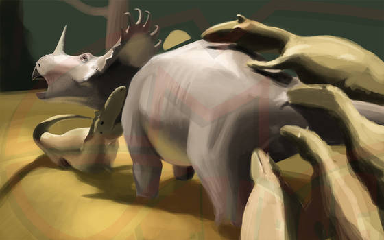Never ended, never posted (Sinoceratops,Alioramus)