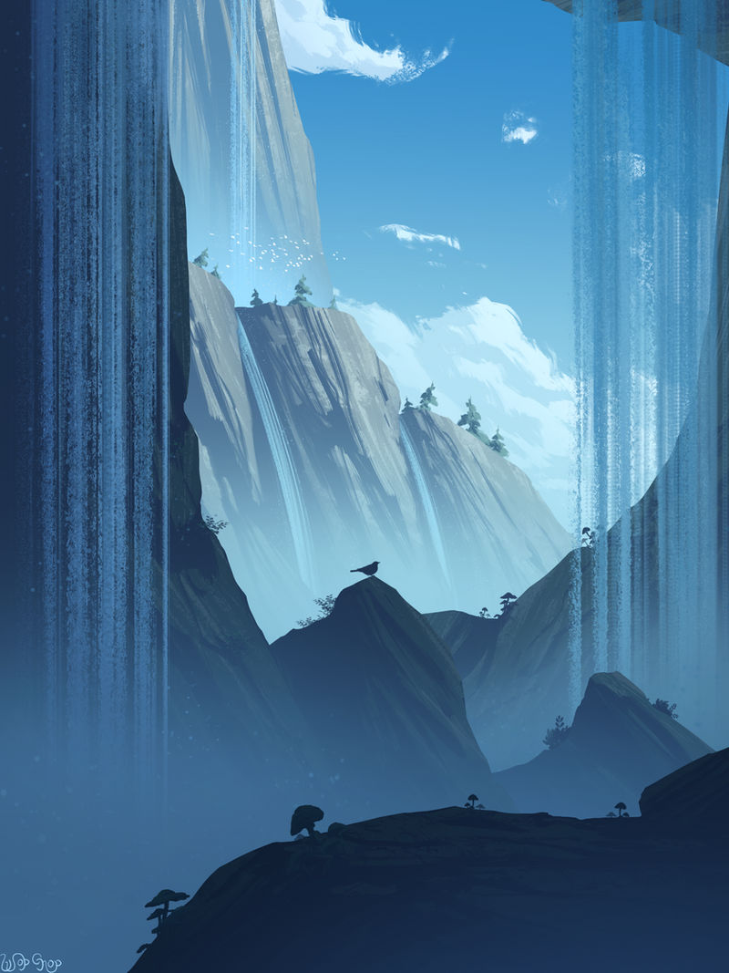 Waterfalls by WopGnop on DeviantArt