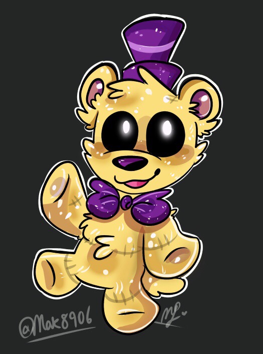 FNAF Golden Fredbear Art Print by Bloo McDoodle