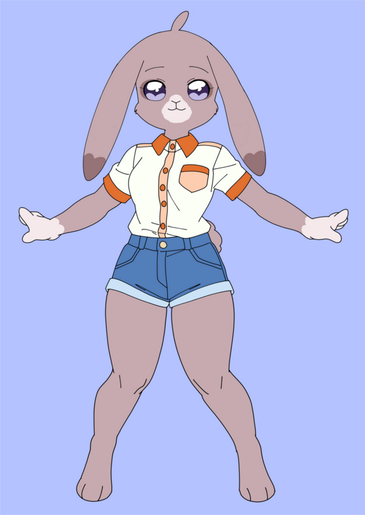 Satoru Toyama (Female were-rabbit) (Front view) by JoffRob on DeviantArt