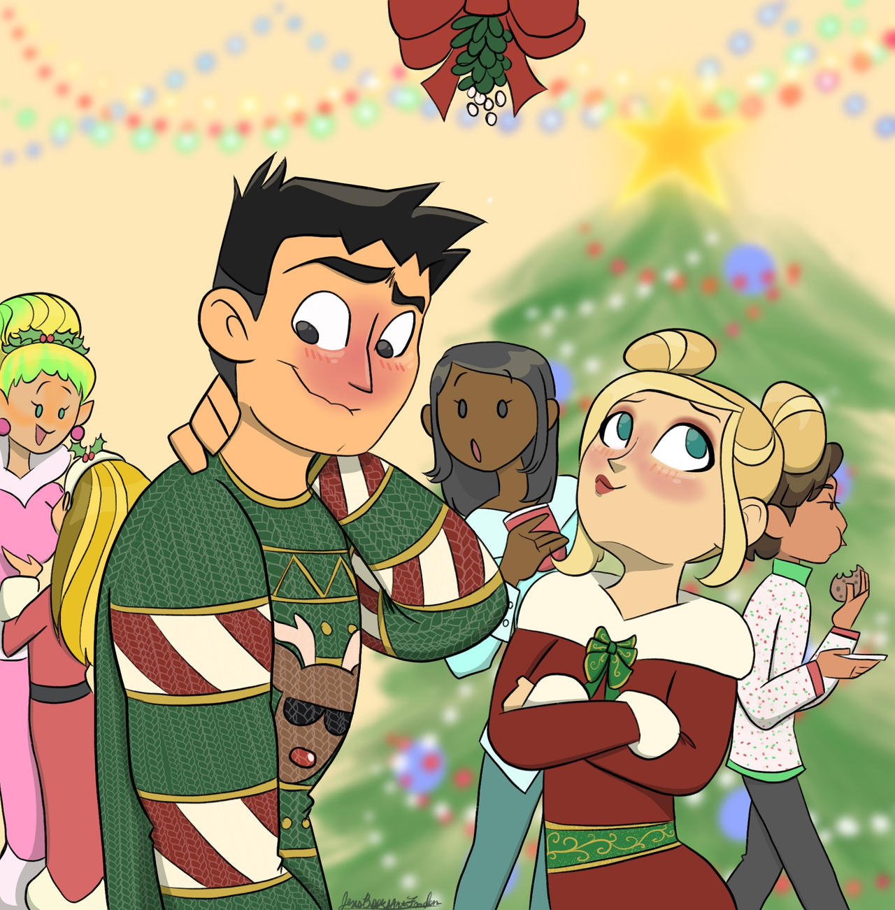 Brammy Under the Mistletoe :D by JesusBooksArtFandom on DeviantArt